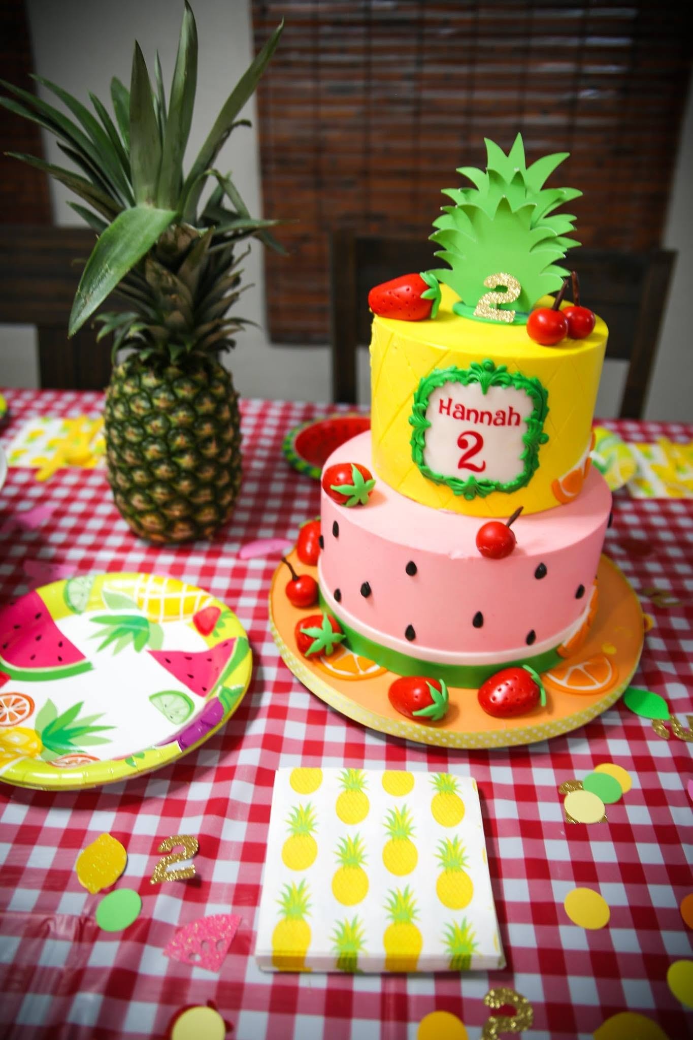 Tropical Fruit Party — Custom cake